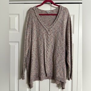 Avenue Speckled V-Neck Sweater
